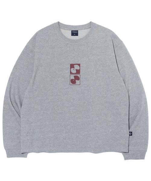 stamp crop long sleeve(melange)