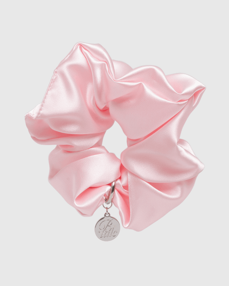 글로시 핑크 스크런치