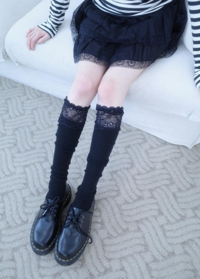 레이스 하이 니삭스 (3color)