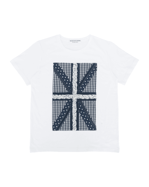 FRILL PATCHWORK T-SHIRT (WHITE)