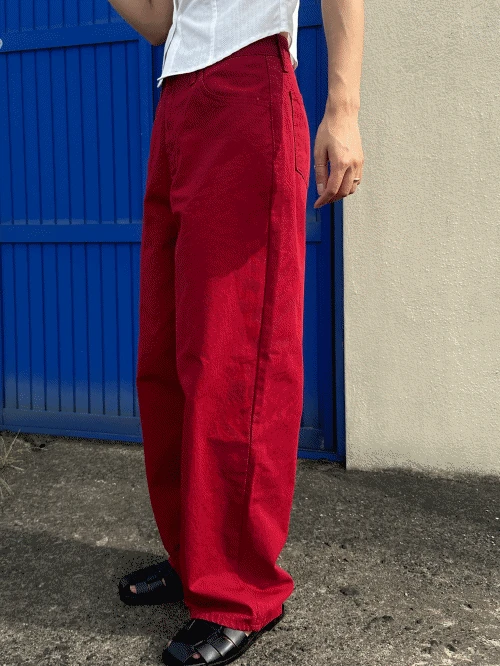 [유니섹스] 레번 레드 팬츠