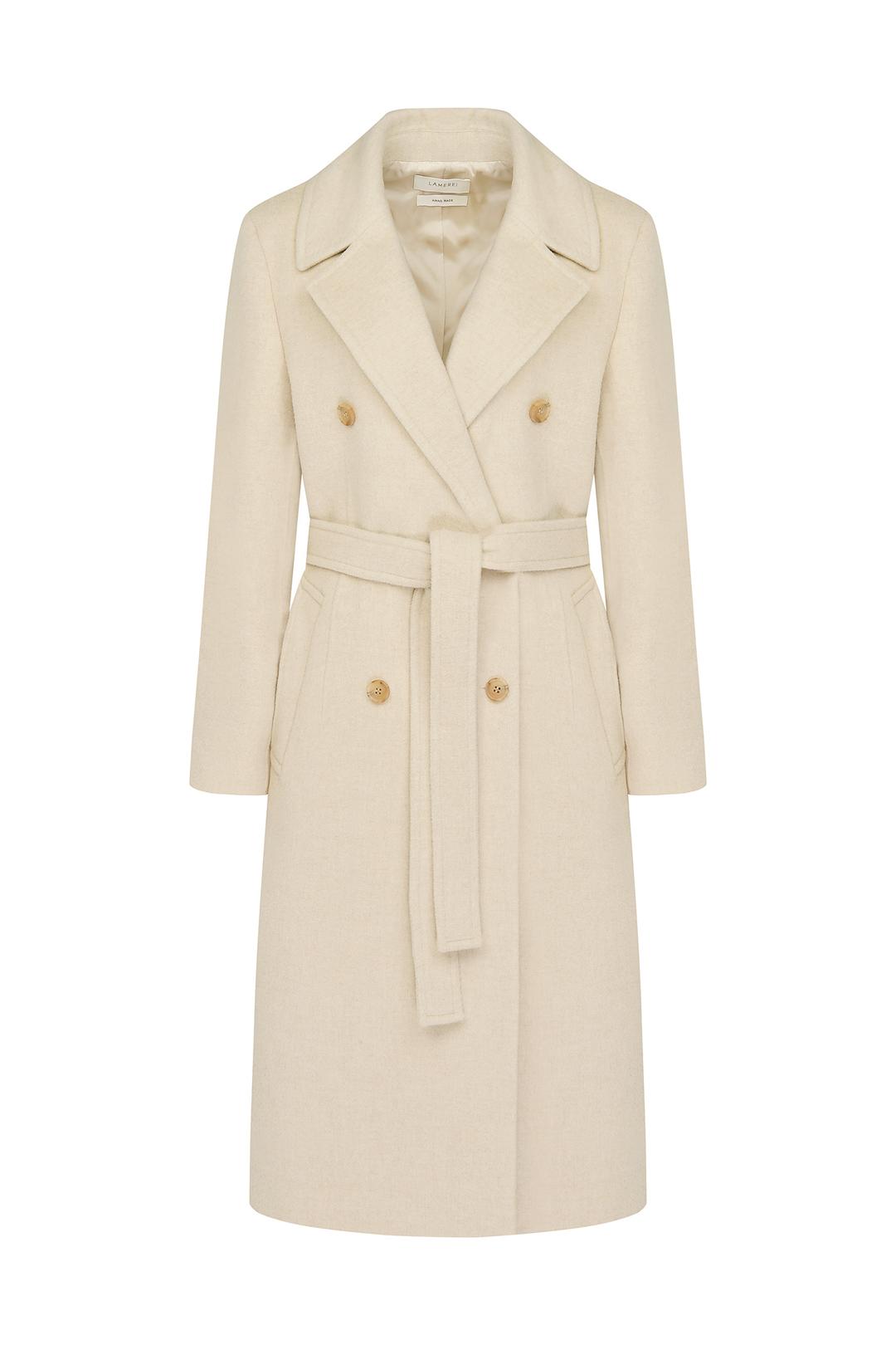 Stitch Wool Double Coat[LMBBWICT201]-Oatmeal