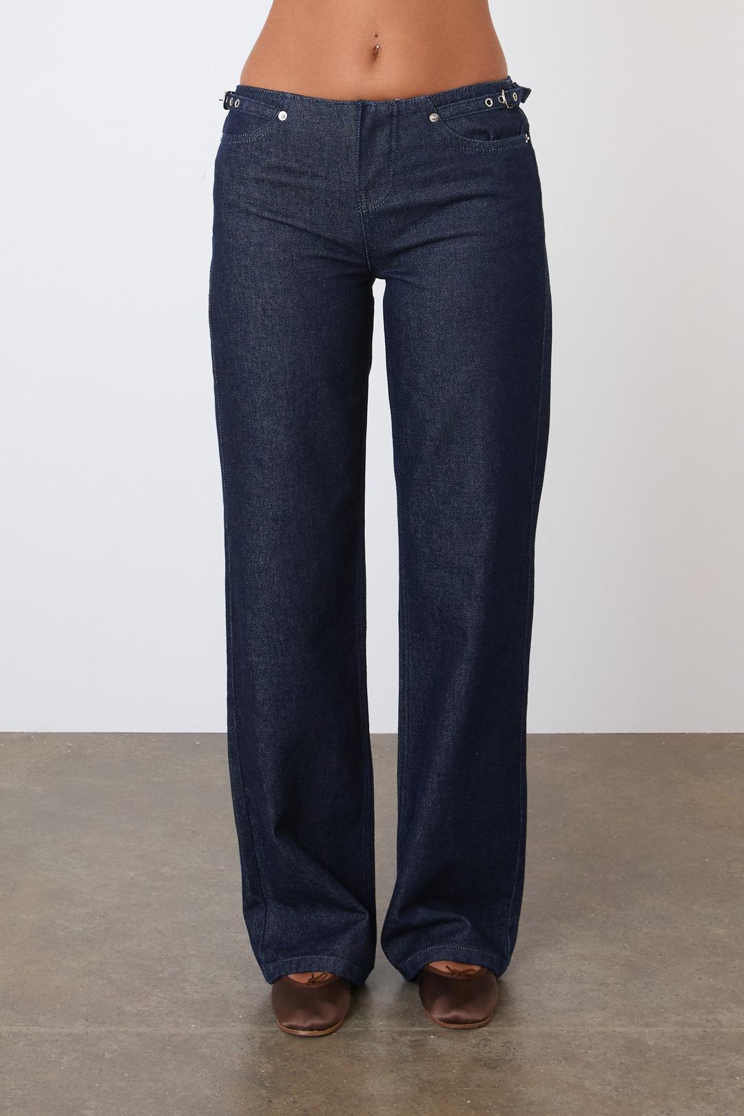 The Stevie Low Rise Jeans, Indigo Rinse - Indigo Rinse / XS - Waist 24" / Leg Length 33"
