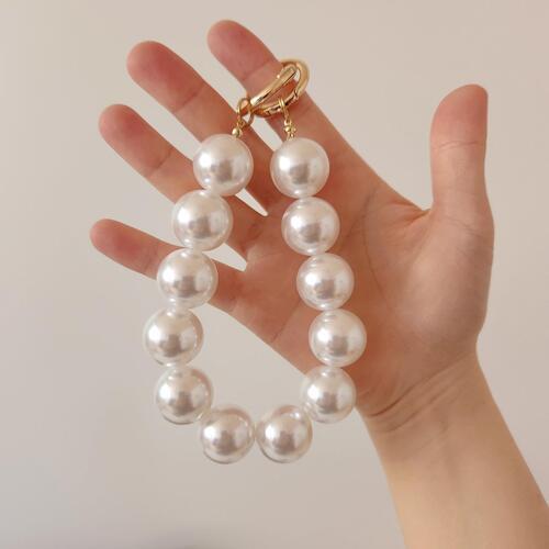 로히니 빅 아크릴 진주 키링 키홀더 가방고리 백참 폰스트랩