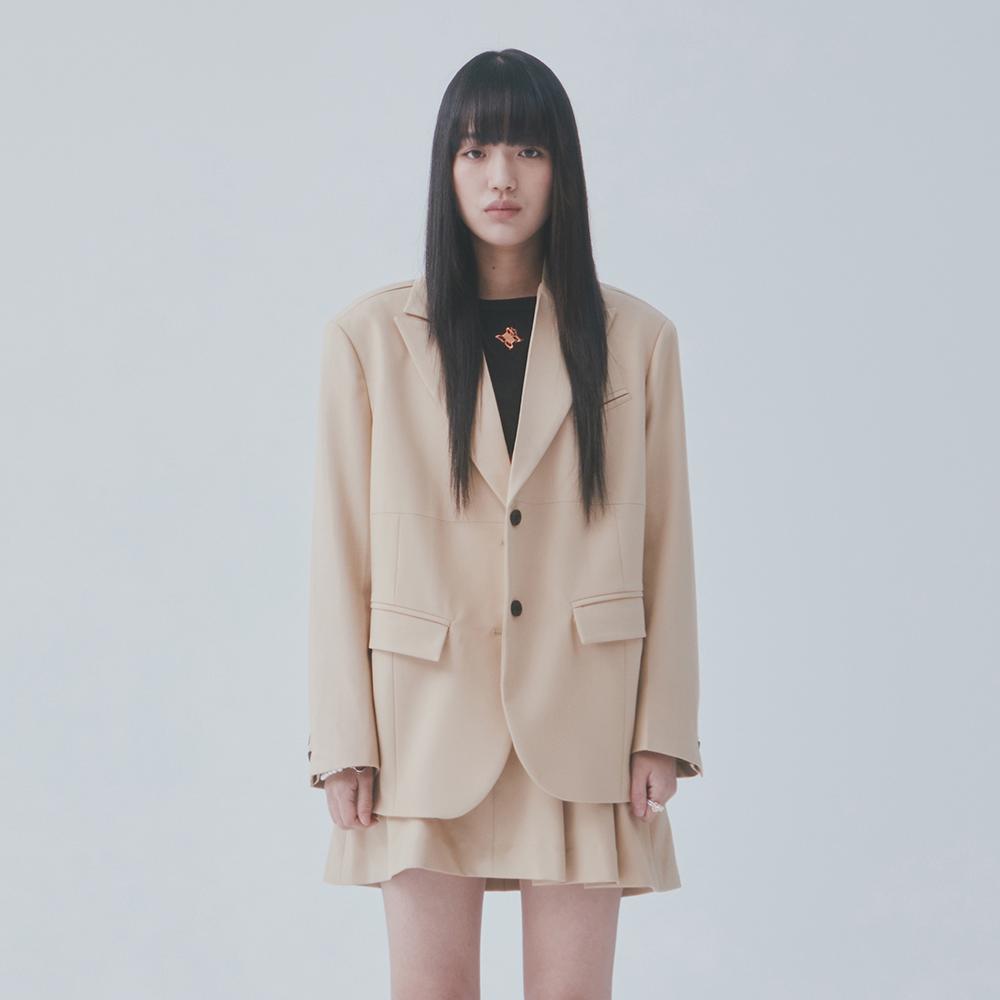 OVERFIT SINGLE JACKET_BEIGE
