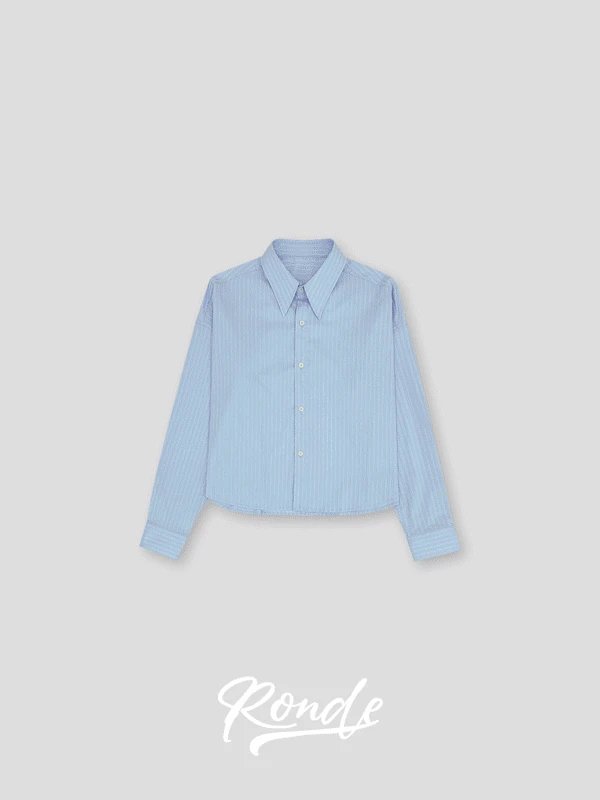 [론드] 베럴 스트라이프 크롭 셔츠 [*100장 돌파]