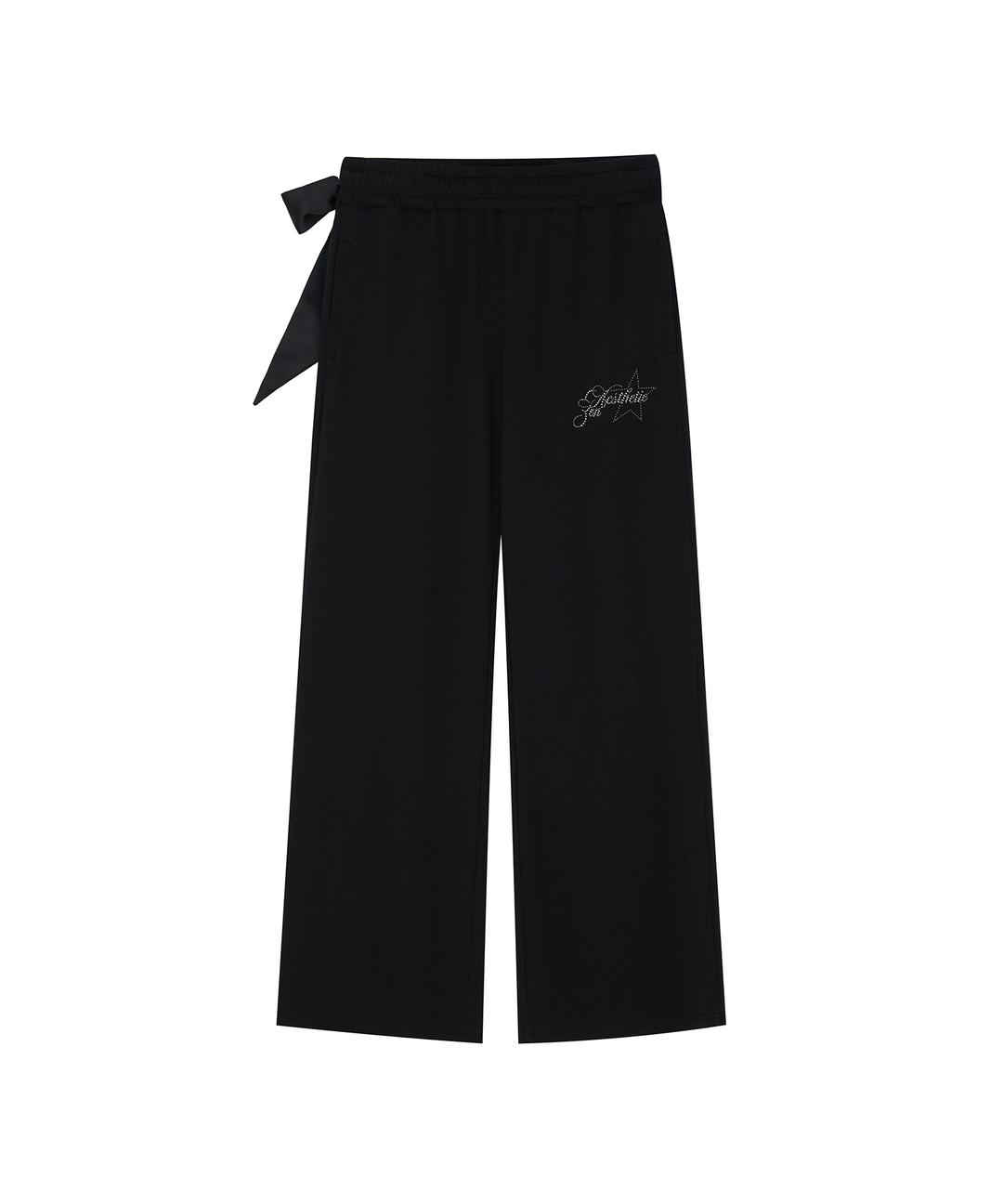 Scarf Sweat Pants Black