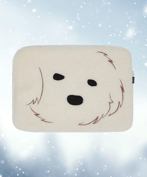 빅 말티즈 부클 노트북 파우치 아이보리