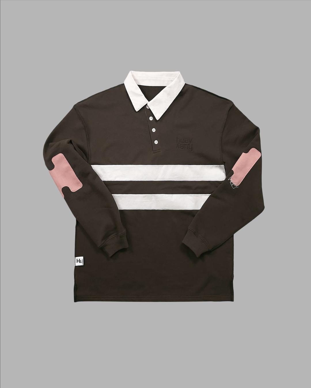 INSIDE OUT RUGBY TEE BROWN