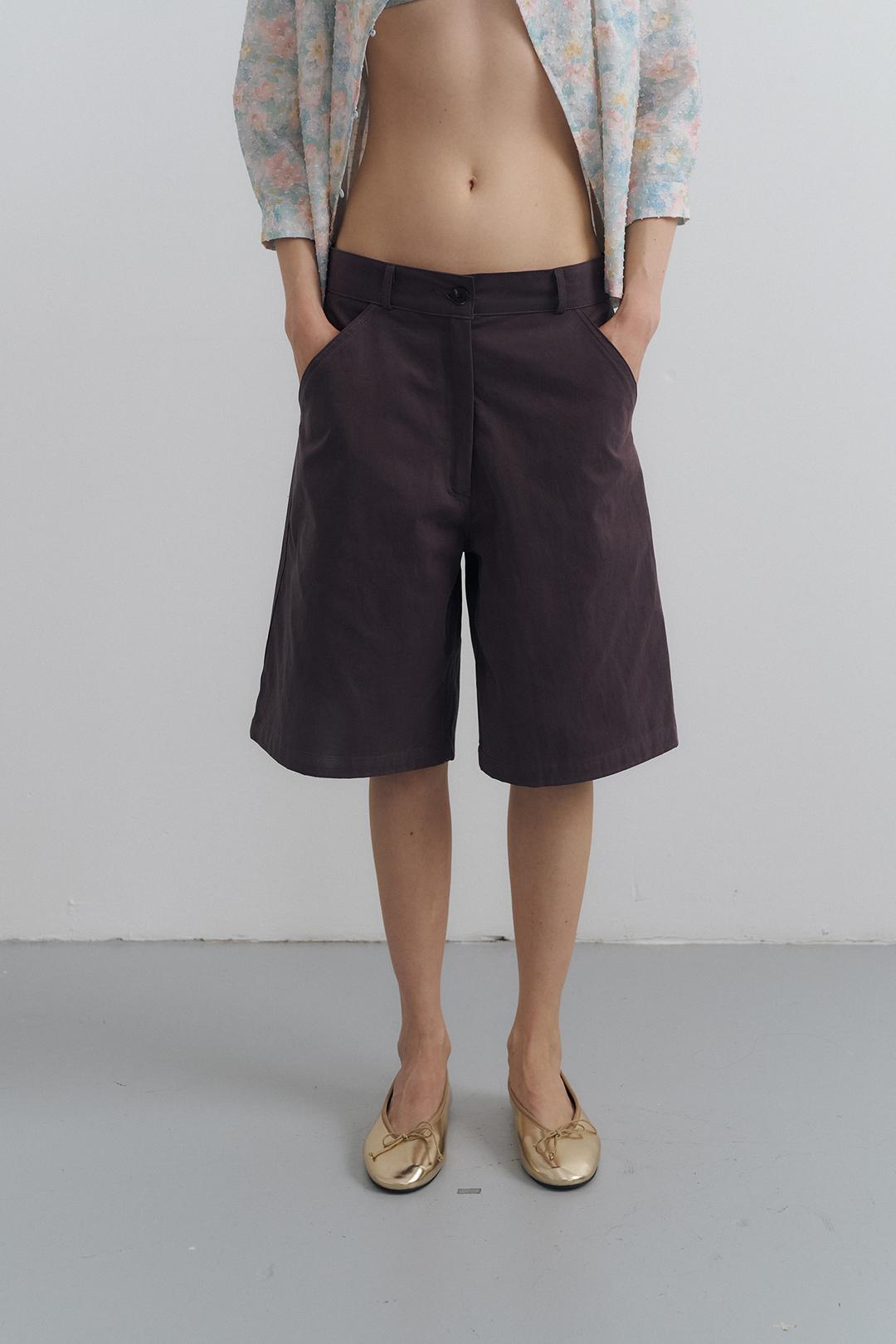 Low Bermuda Pants_Ash Purple