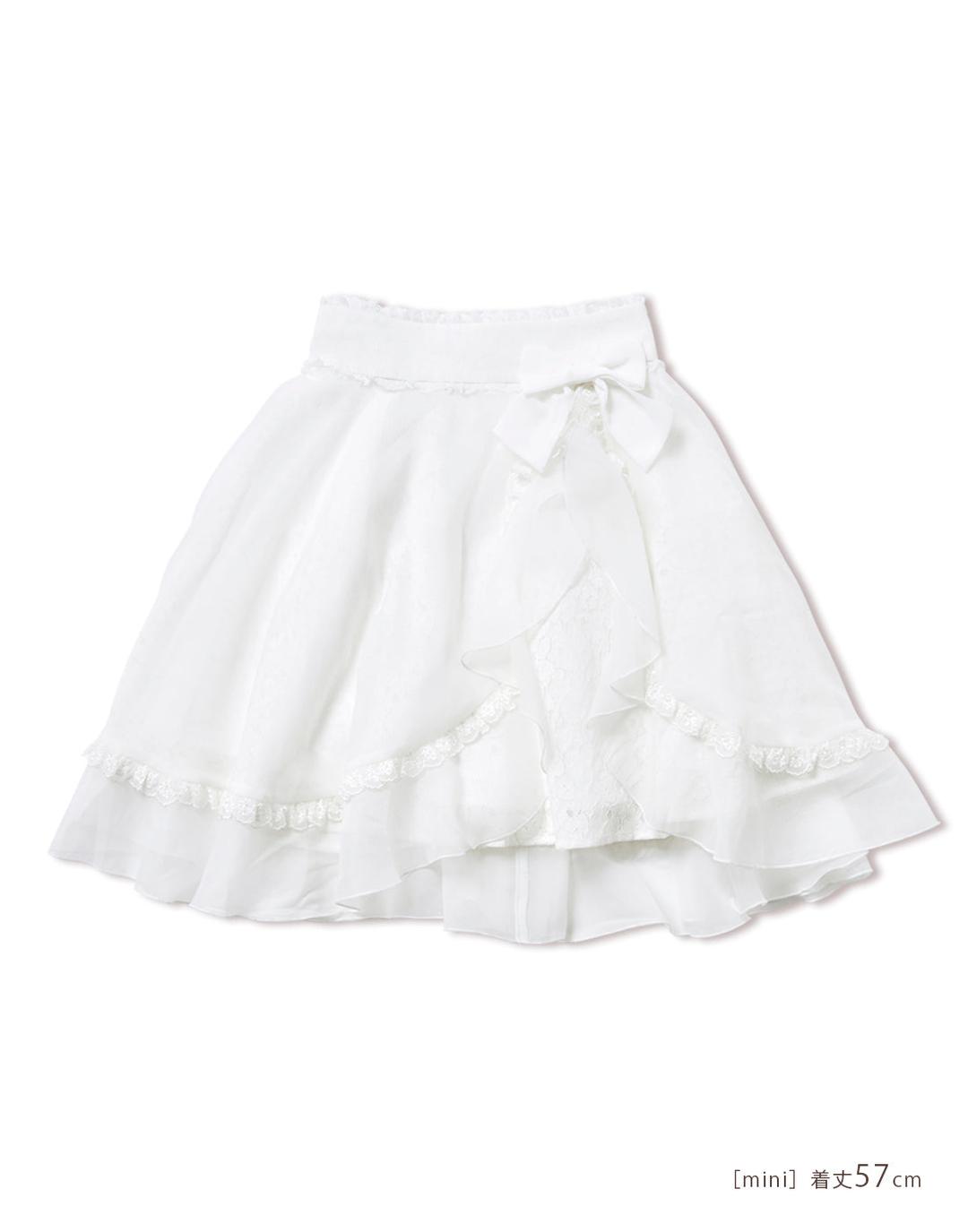 Fairy in love laceスカート＜セットアップ対応＞ - WHITE / mini_57cm