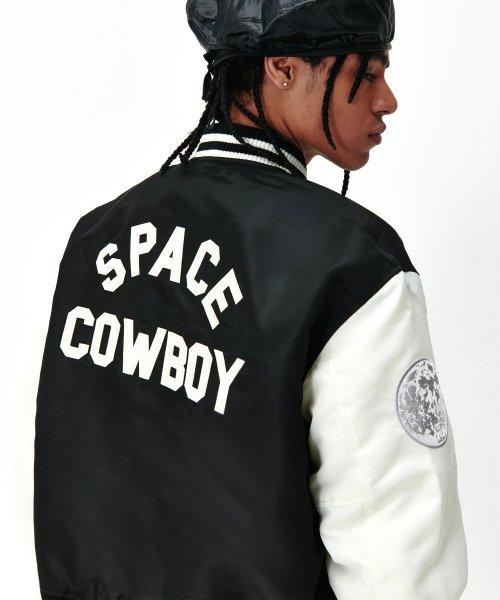 넥스트도어립스(NEXTDOORLIPS)  SPACE VARSITY JACKET BLACK - 사이즈 & 후기 | 무신사
