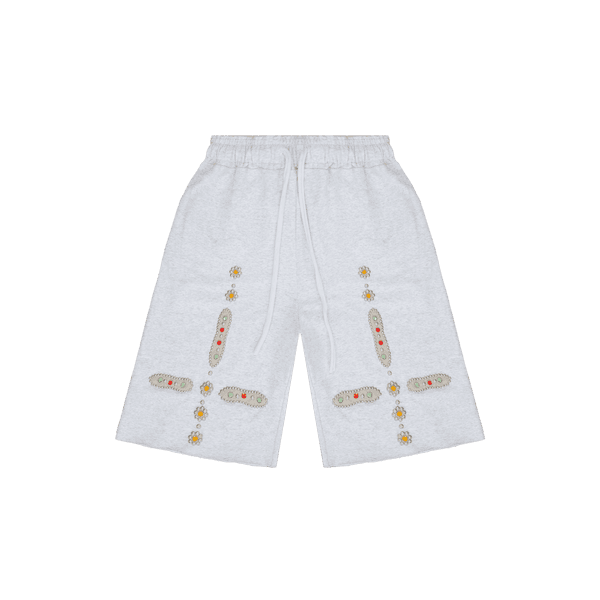 Grey Sapphire Baggy Sweatshorts