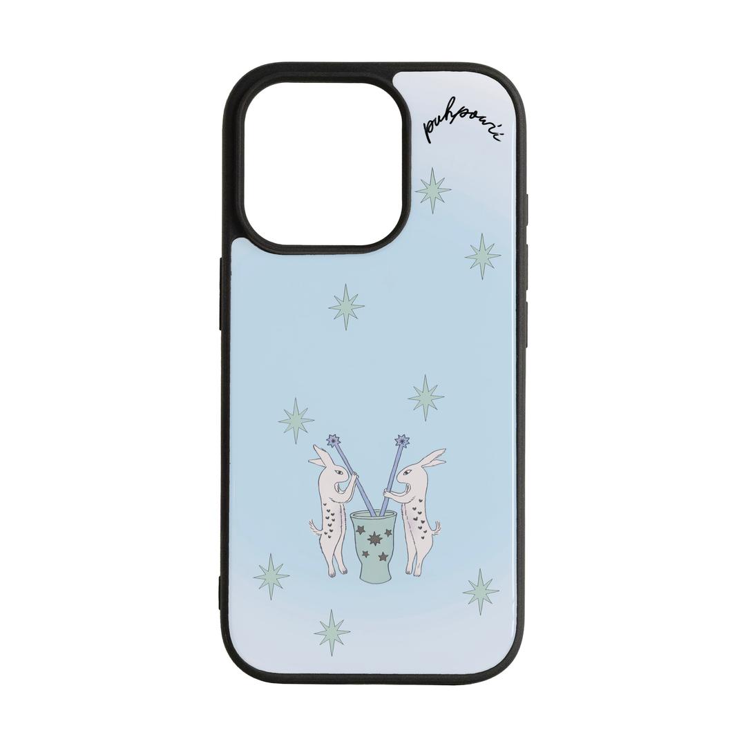 Wish Rabbits (sky blue) 에폭시 범퍼 케이스