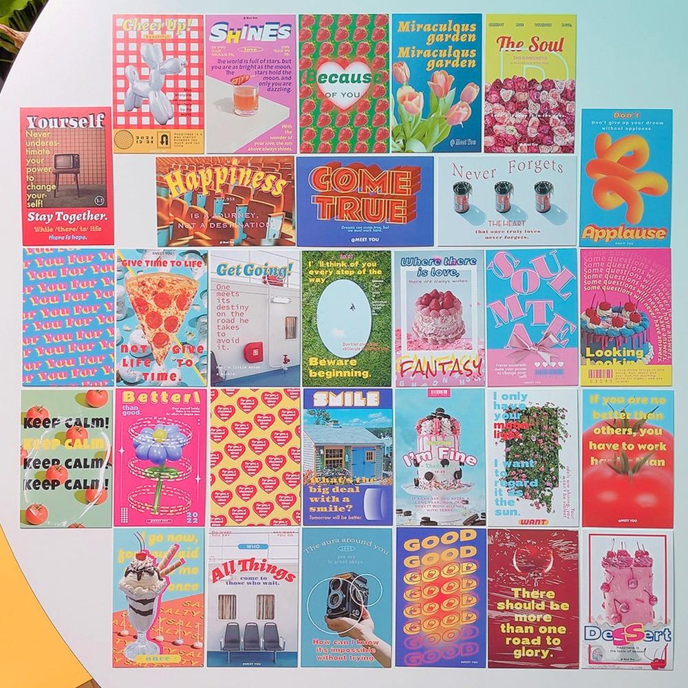 레트로 데코 엽서 세트(15장 1세트)/빈티지 감성 인테리어 벽포스터 방꾸미기