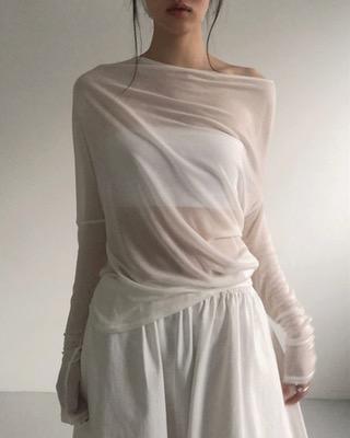 ray see-through tee (3color)