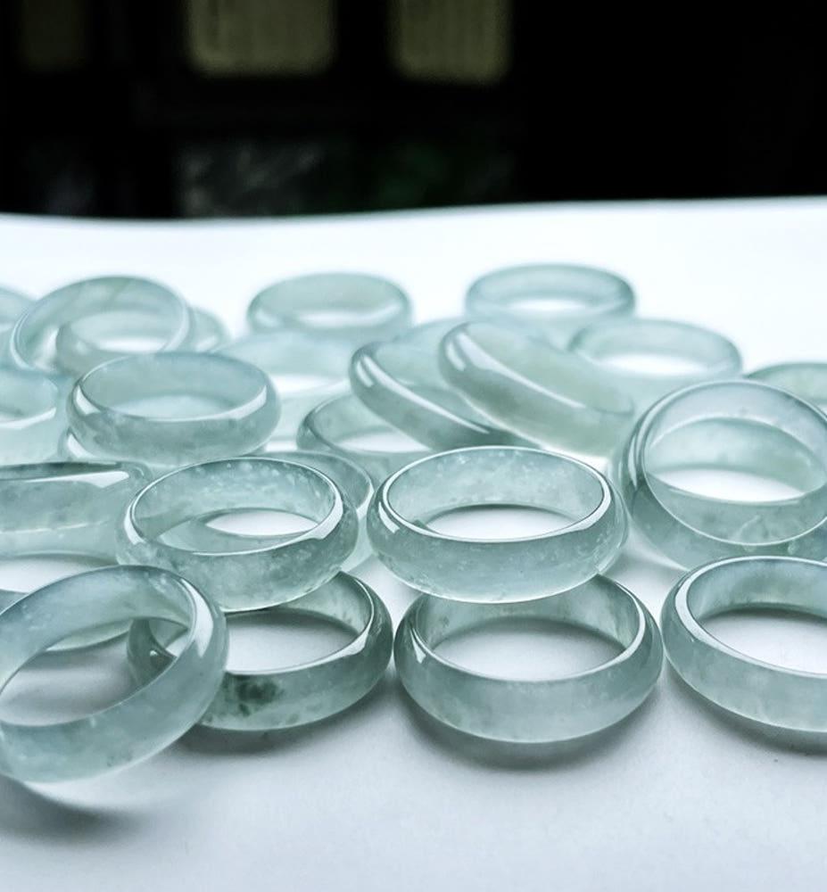 천연 A 제이드 과테말라산 빙찰종 비취 옥반지 옥가락지