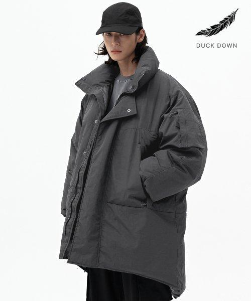 [DUCK DOWN] 몬스터 롱 파카 다크그레이_COOSJP028D.GRAY