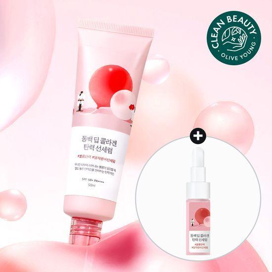 [NEW/열광밀착] 라운드랩 동백 딥 콜라겐 탄력 선세럼 50ml (+7ml)