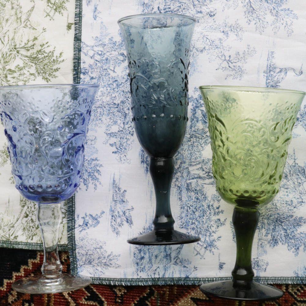 [29CM단독/선물추천] 빈티지 고블렛 샴페인 글라스 (그린)