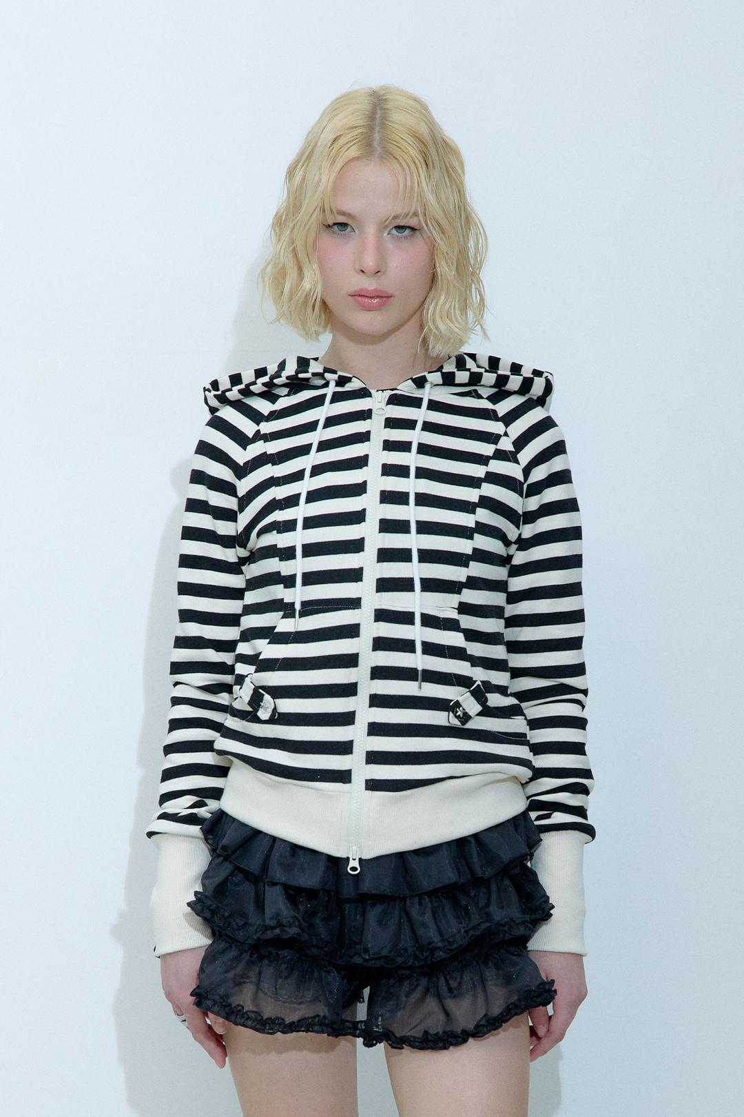 ZIP-UP HOODIE STRIPE