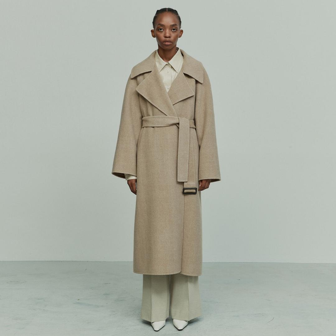 CASHMERE WOOL BLEND HANDMADE COAT