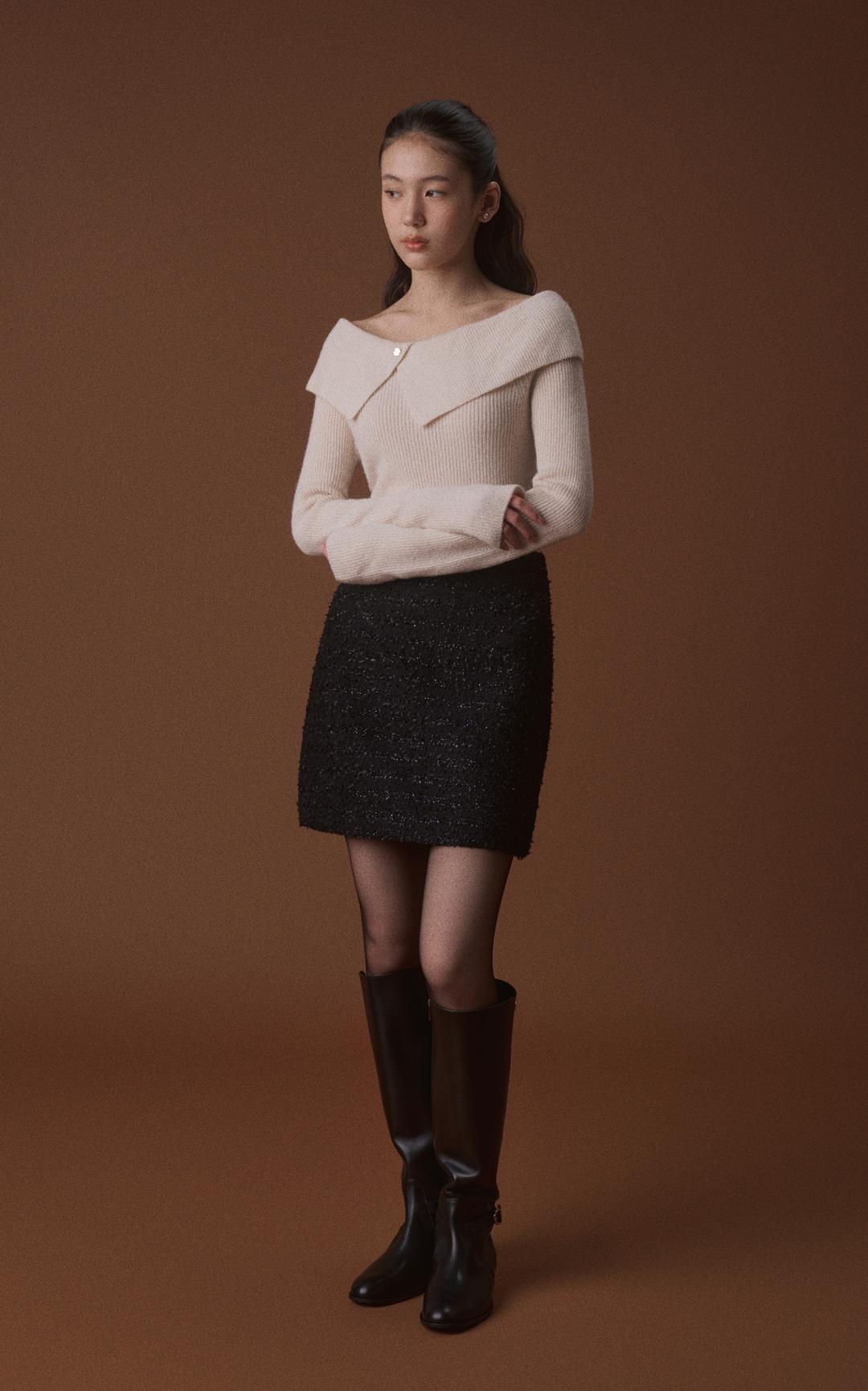 FANCY MINI SKIRT_BLACK