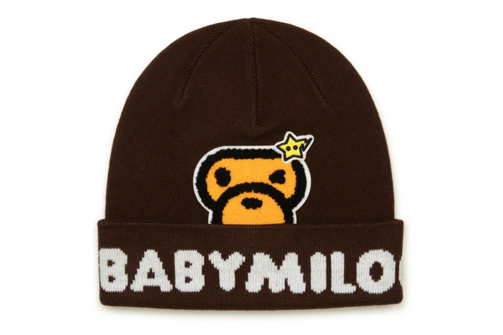 BAPE 베이프 Baby Milo 비니 모자 Brown