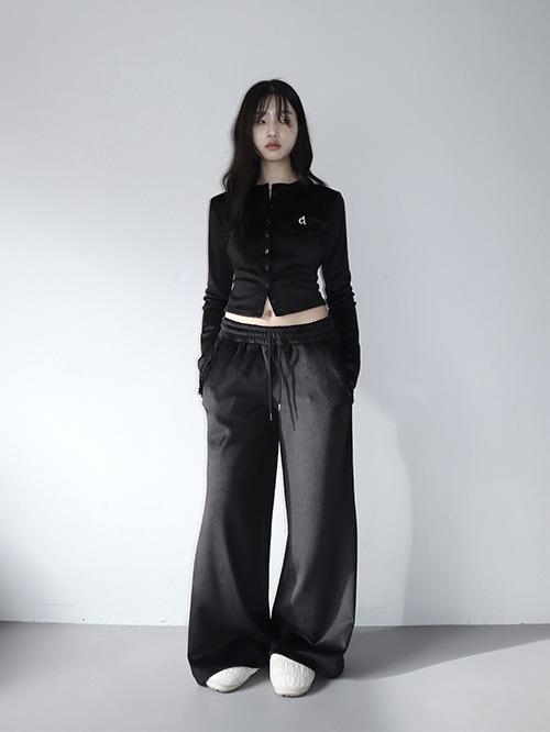 [CLaddA] winter velour pants, black