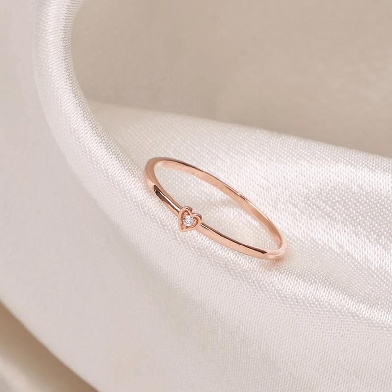 14K 타이니 하트 반지