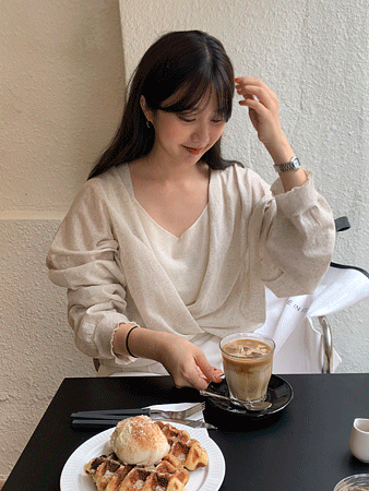 wrap linen cardigan (2colors)