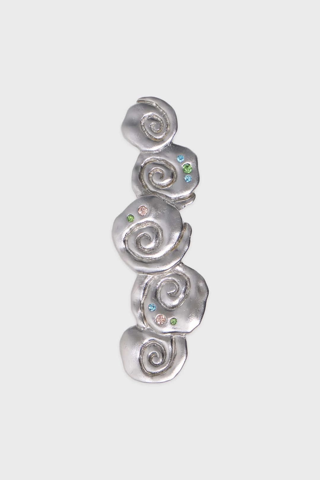 Spiral Gathered Hairpin (Silver)