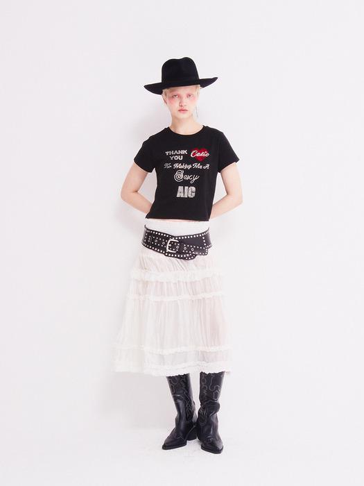 SMOKE LONG 2WAY SKIRT WHITE