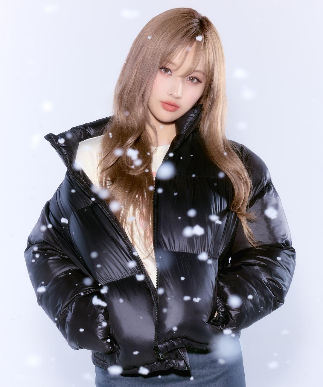 AMES CROP PUFFER PADDING BLACK