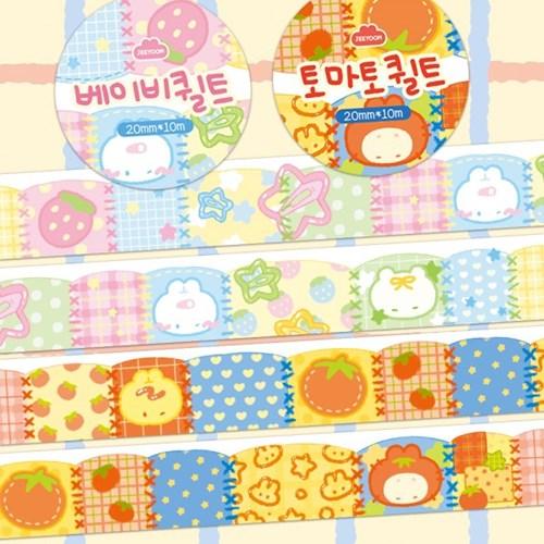 퀼트 마스킹테이프 2종