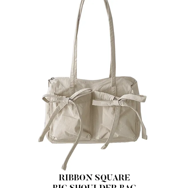 ❤주문폭주❤ 로망 리본 발레코어 나일론 숄더백