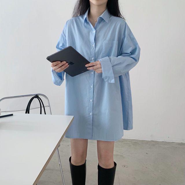 [레이어드활용]원트 박시핏 셔츠원피스_인더모어