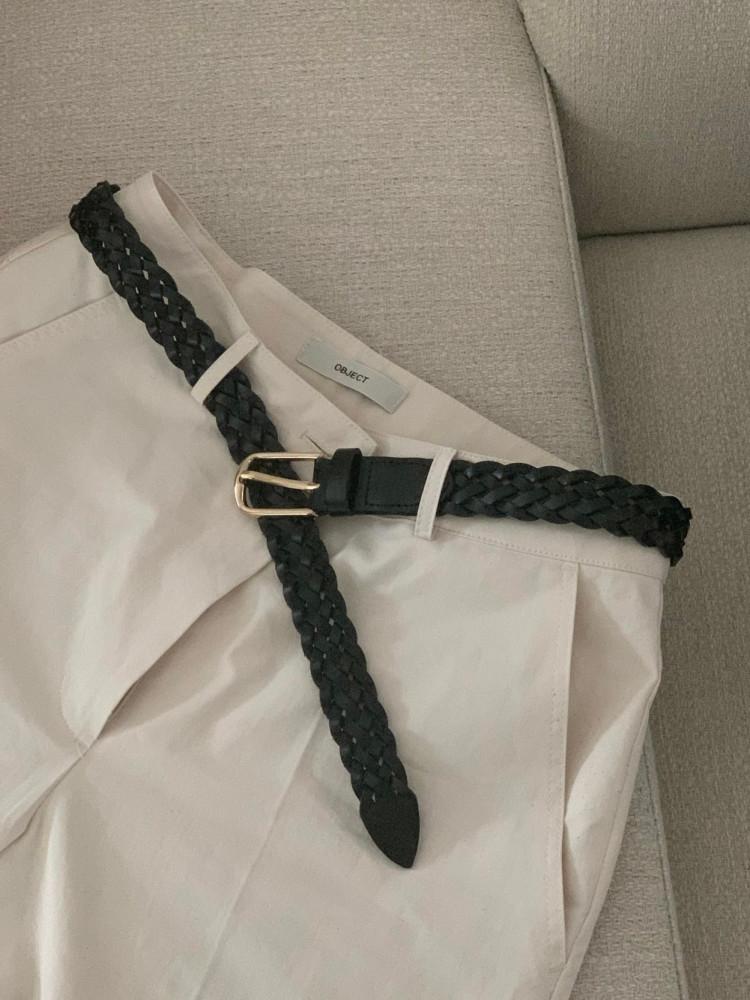 오브젝트 트위스트 벨트 이태리 소가죽100 꽈배기 꼬임 위빙 bt