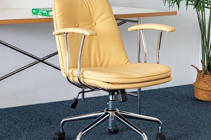 쿠폰가_89,000원_하인스 팔걸이 바퀴 책상 인테리어 예쁜 사무용 의자 4colors