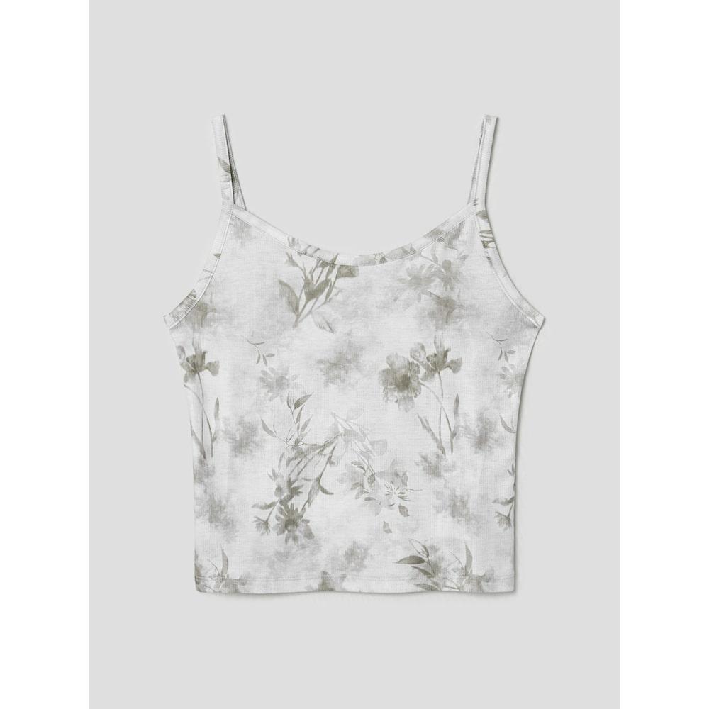 에잇세컨즈 빈티지 패턴 슬리브리스 저지탑  라이트 그레이 (165542CY42)