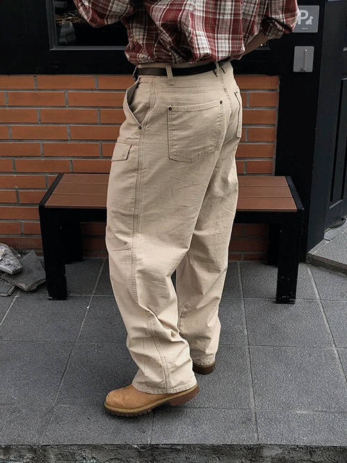 army back-satin work pants