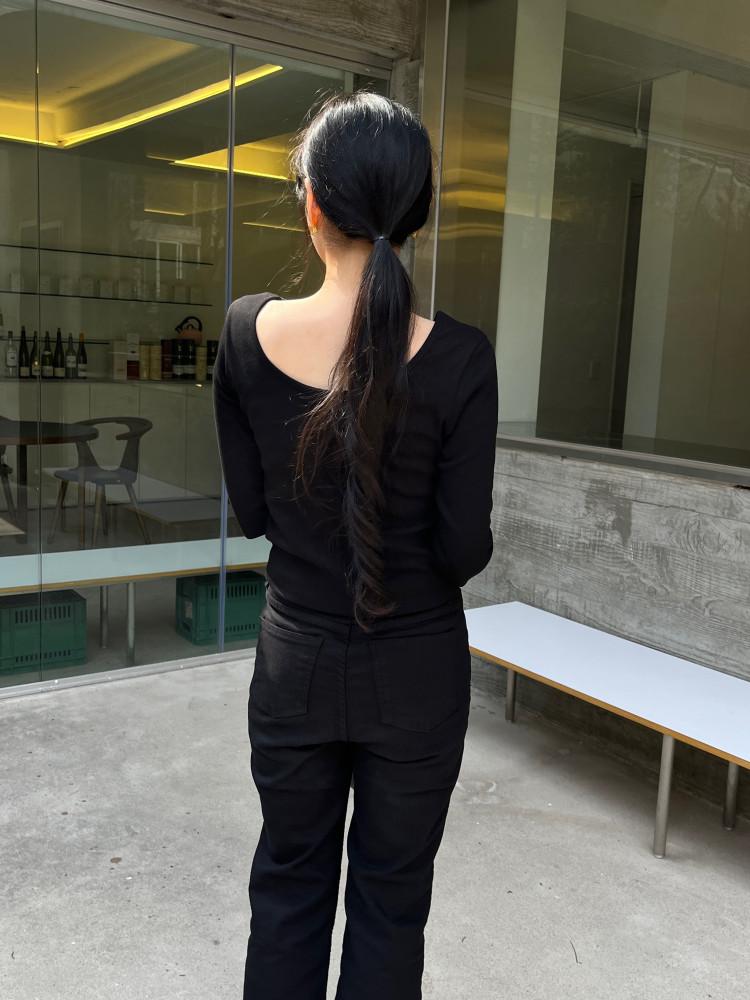 탄탄 7부 소매 유넥 T (3color)