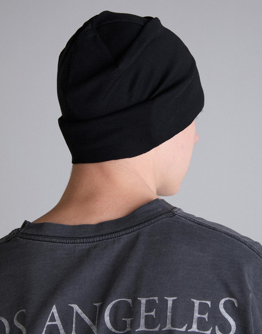 252 Cotton Rib Beanie (Black)
