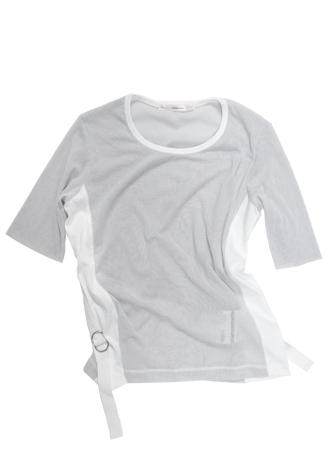 strap mesh t-shirt_ grey
