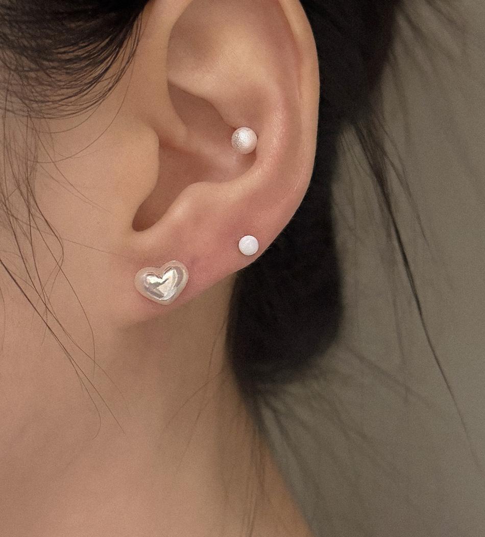 [써지컬] 진주 하트 피어싱_PC4008