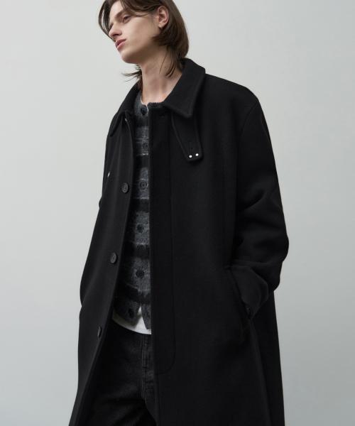 [WOOL 90] 리파인드 울 발마칸 코트 [블랙]