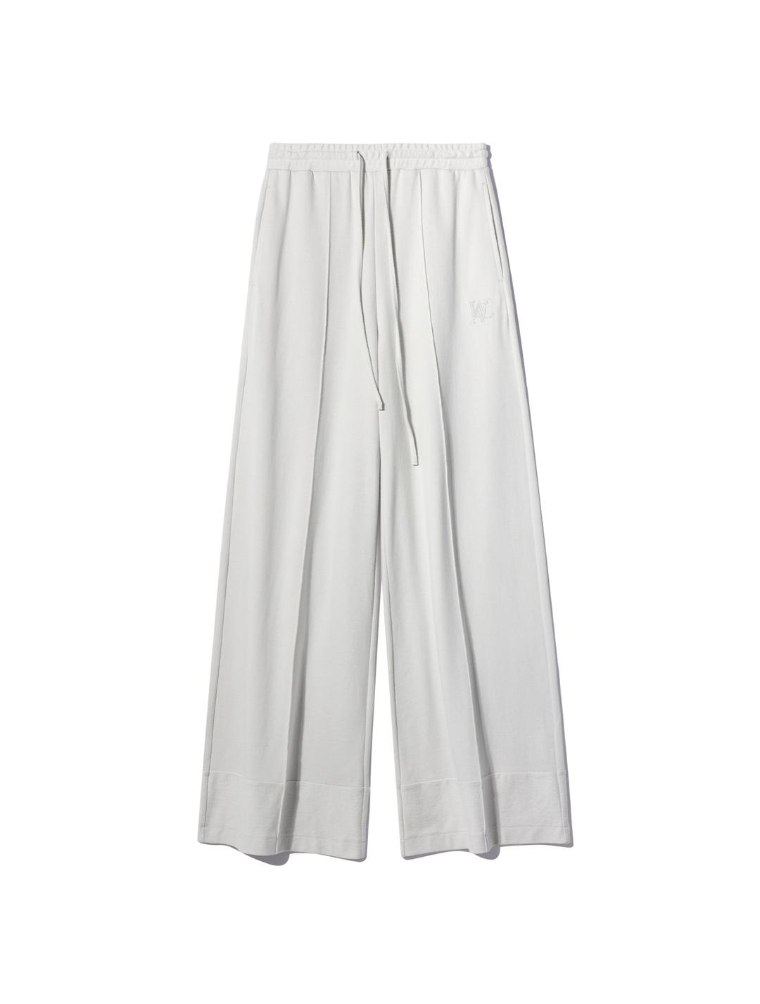 Signature sleeveless set-up wide pants - LIGHT BEIGE