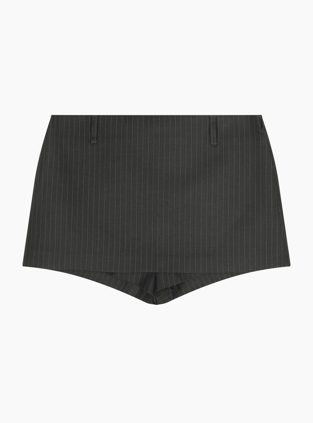 MICRO SHORT SKIRT (STRIPE GRAY)