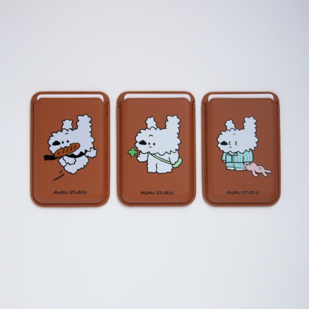 브라운 맥세이프 카드지갑 : 아우아우 스튜디오
