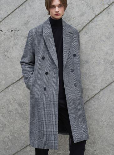 CHECK ROBE DOUBLE COAT [GLEN CHECK]